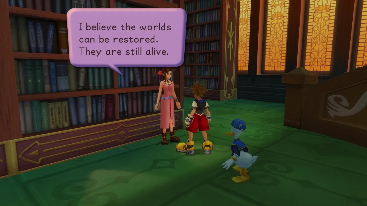 Hollow Bastion Speak with Aerith Ansem's Report 10